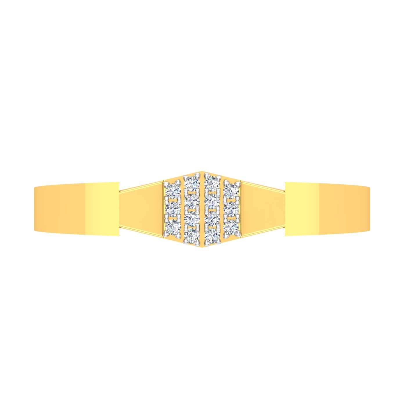 Linear Crown Diamond Ring