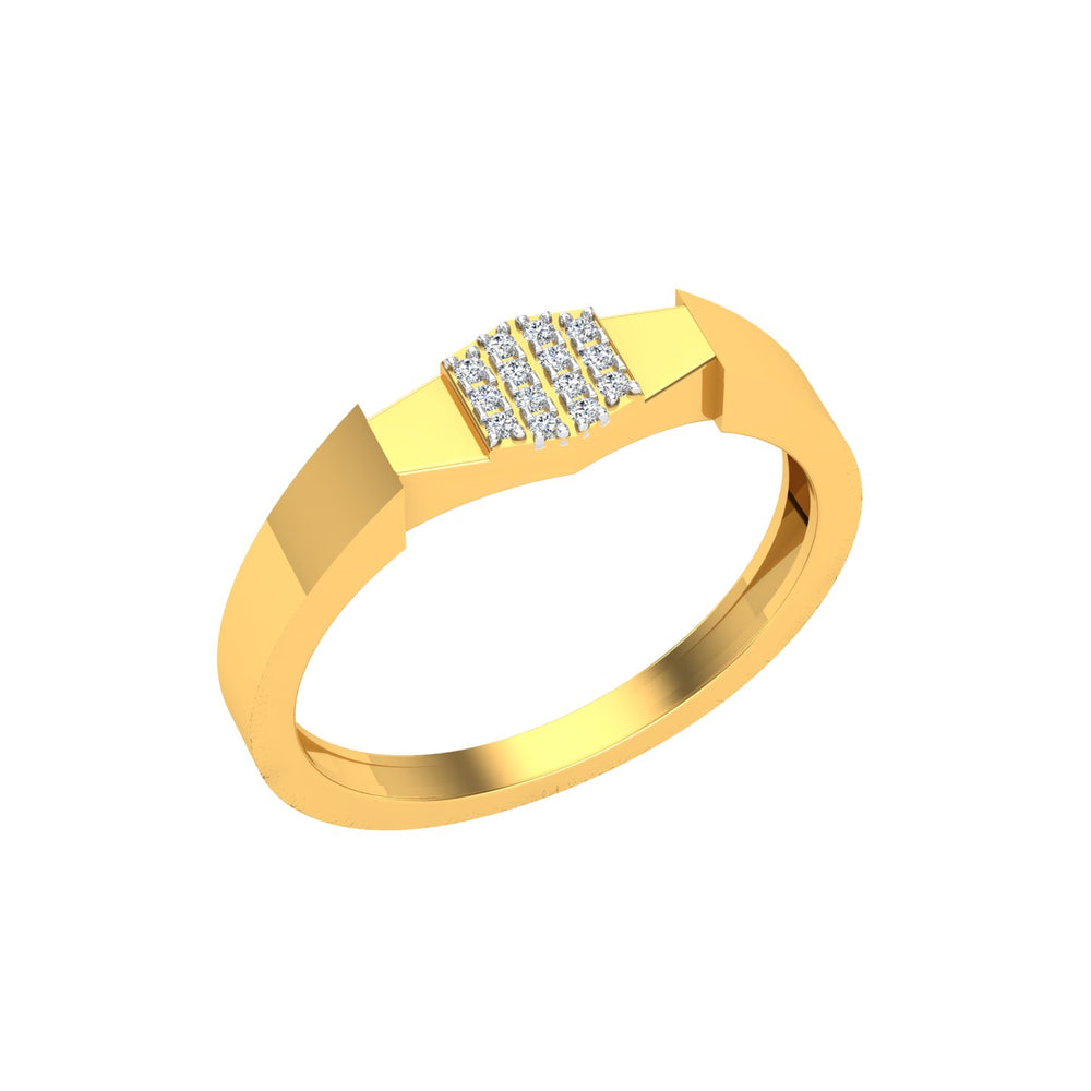 Linear Crown Diamond Ring