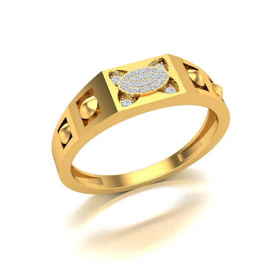 Royal Oval Crest Diamond Ring