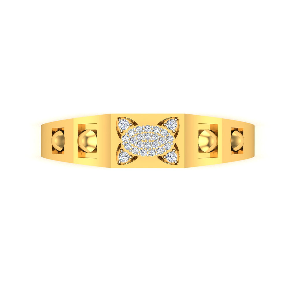 Royal Oval Crest Diamond Ring