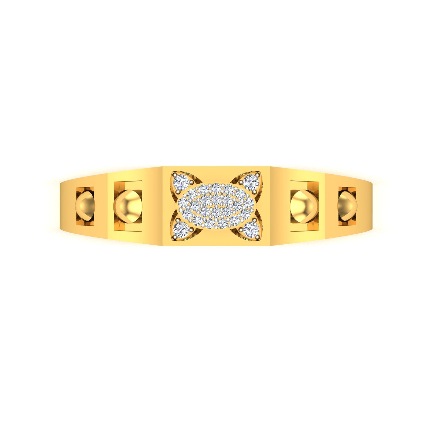 Royal Oval Crest Diamond Ring