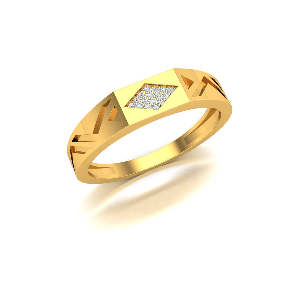 Diamond Prism Signet Ring