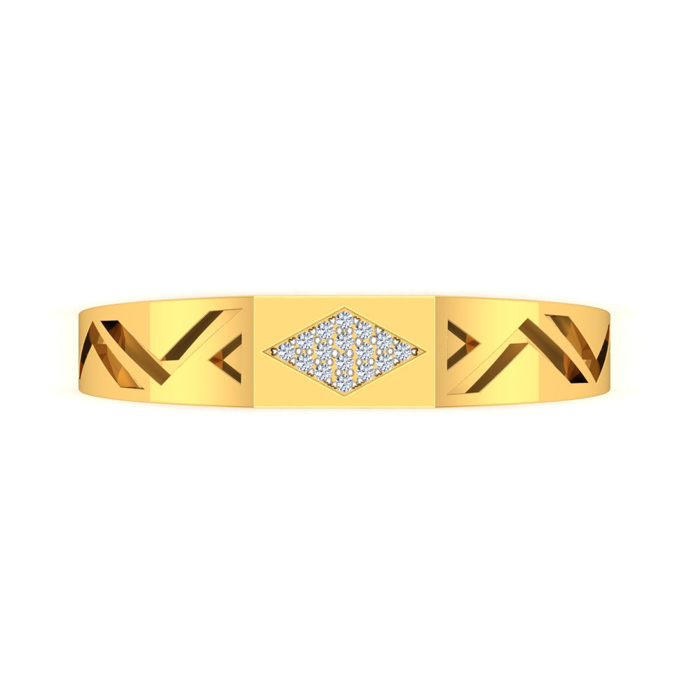 Diamond Prism Signet Ring