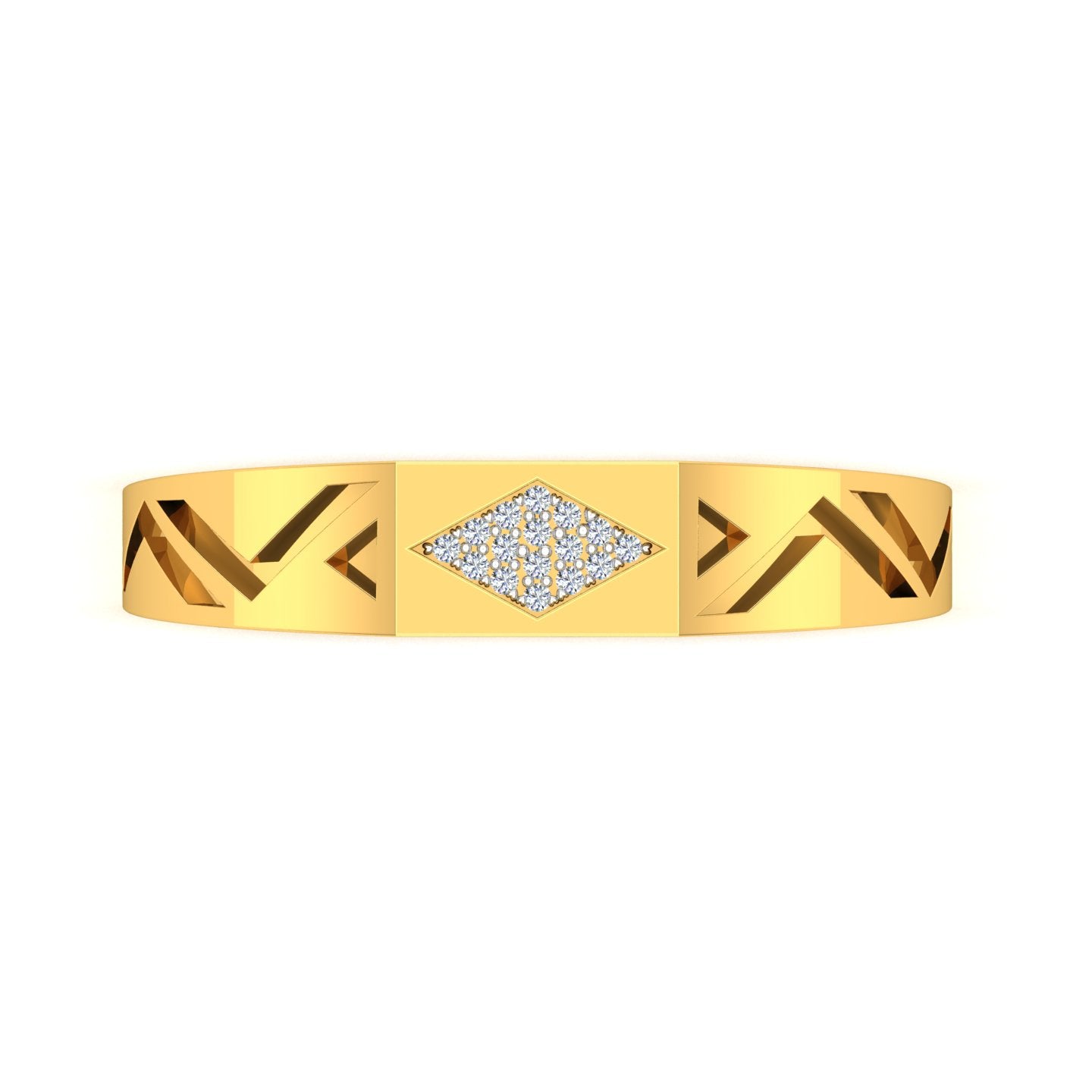 Diamond Prism Signet Ring