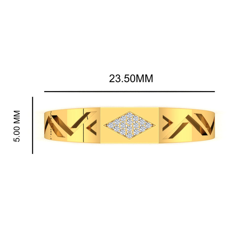 Diamond Prism Signet Ring