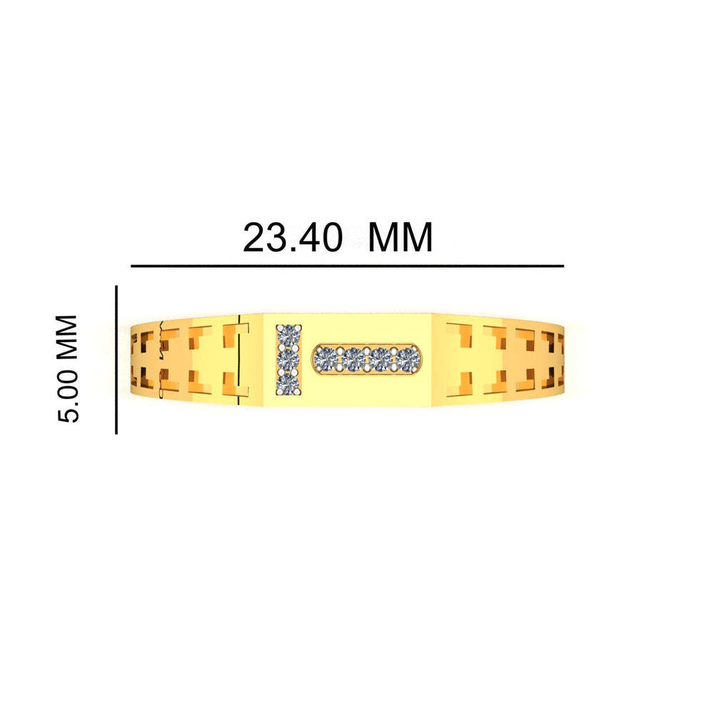 Pixel Edge Diamond Ring