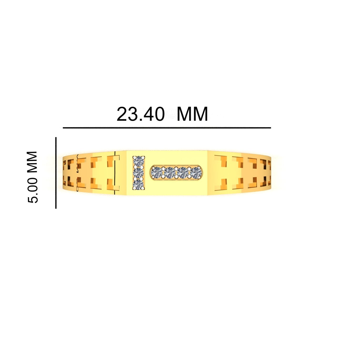 Pixel Edge Diamond Ring