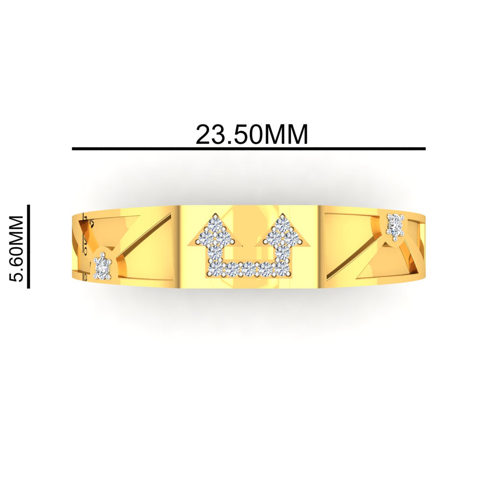 Arrow Crest Diamond Ring