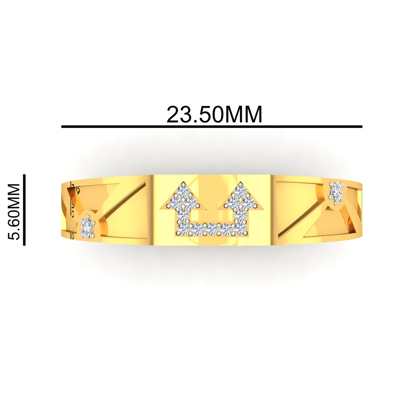 Arrow Crest Diamond Ring