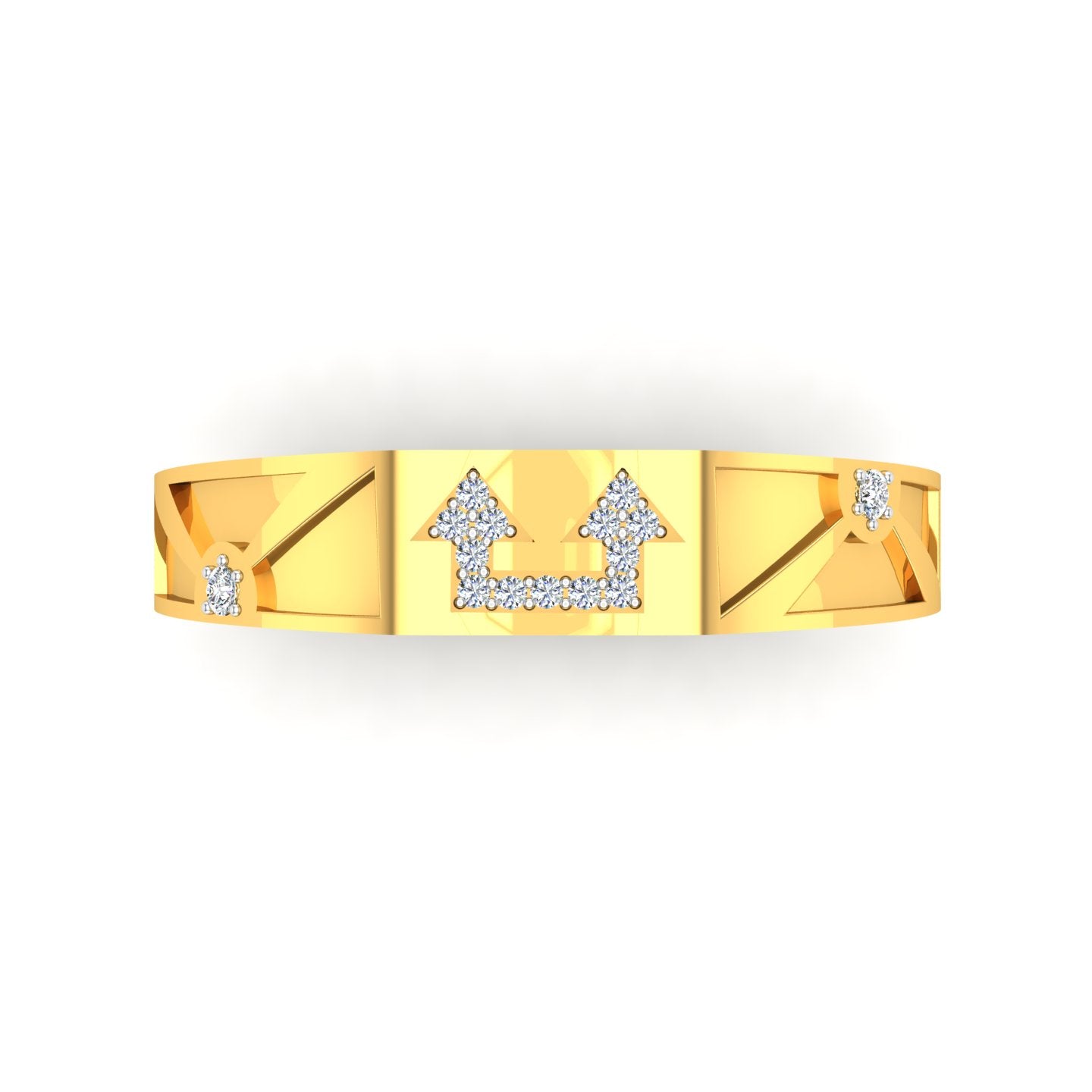 Arrow Crest Diamond Ring