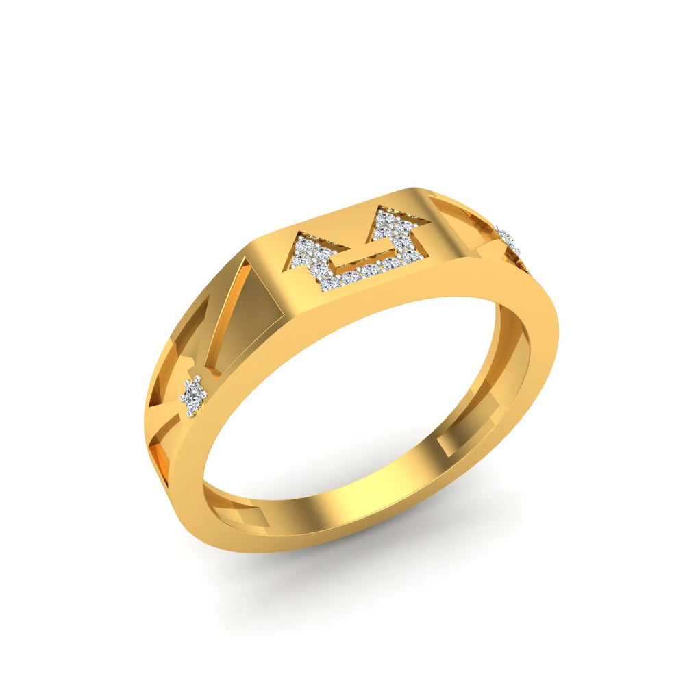 Arrow Crest Diamond Ring