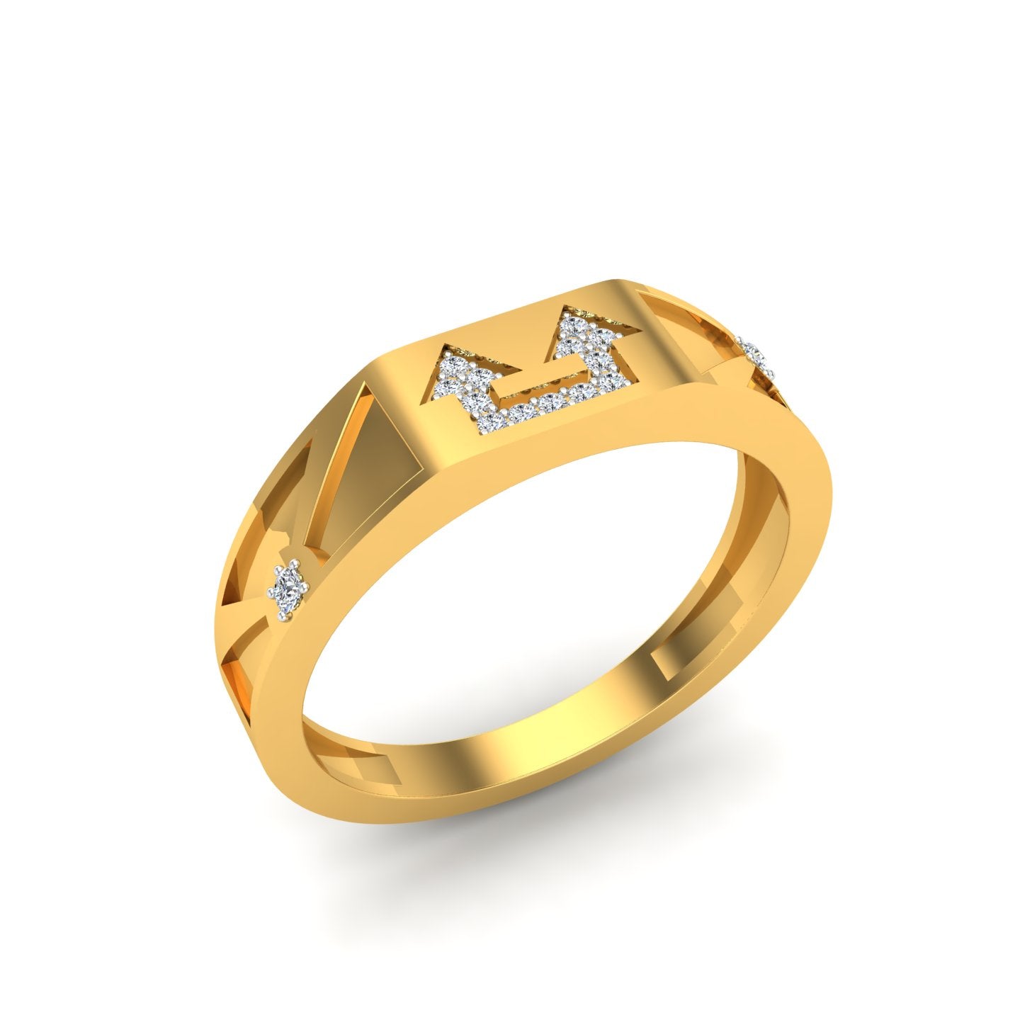 Arrow Crest Diamond Ring