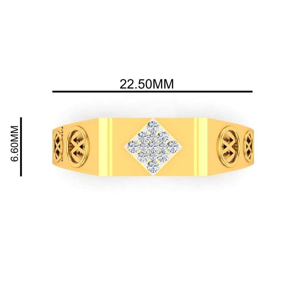 Royal Cross Cluster Diamond Ring