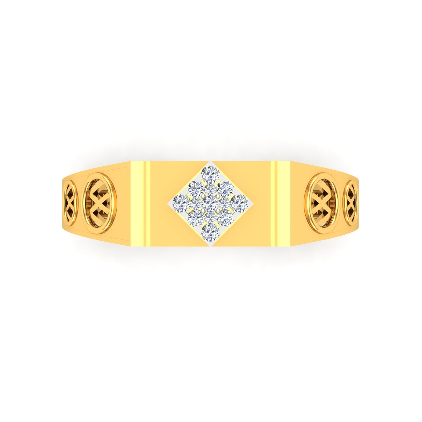 Royal Cross Cluster Diamond Ring