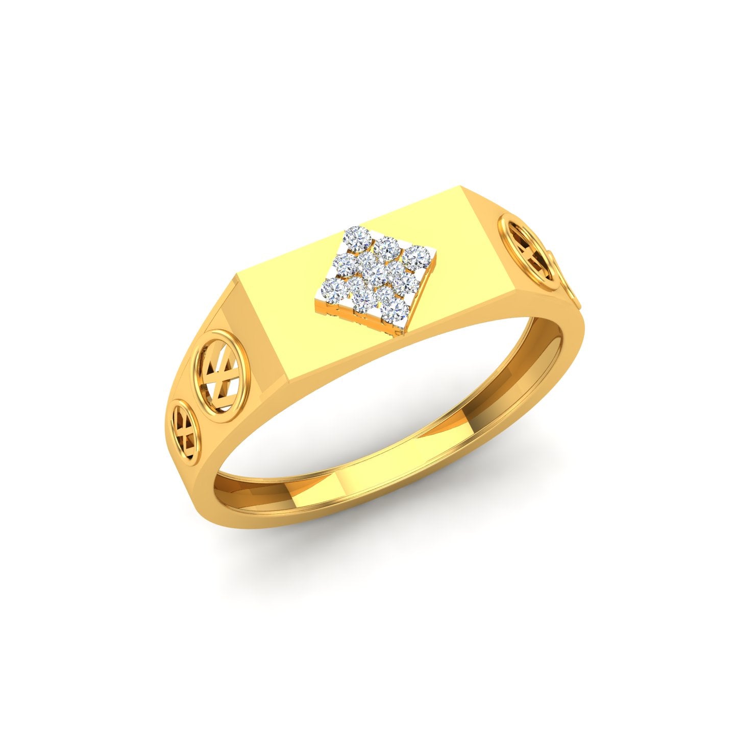 Royal Cross Cluster Diamond Ring