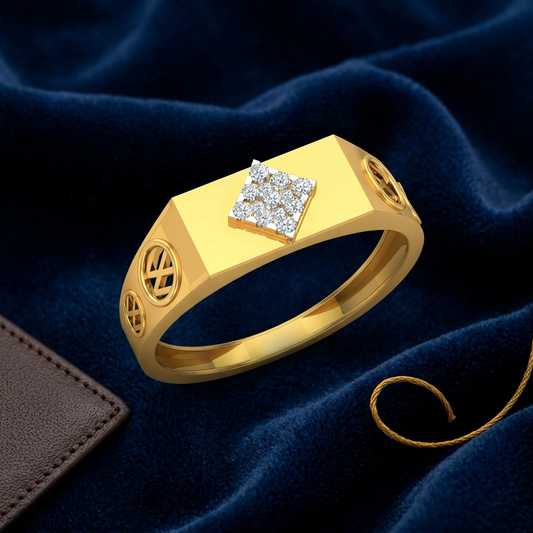 Royal Cross Cluster Diamond Ring