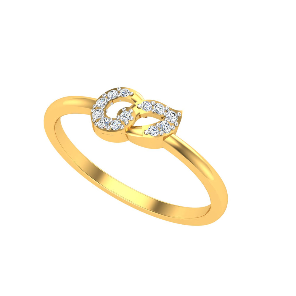 Twin Heart Diamond Ring