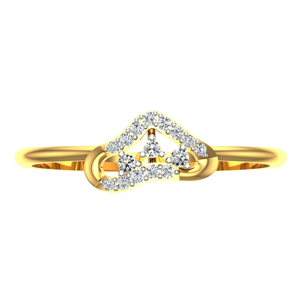 Trillion Shield Diamond Ring