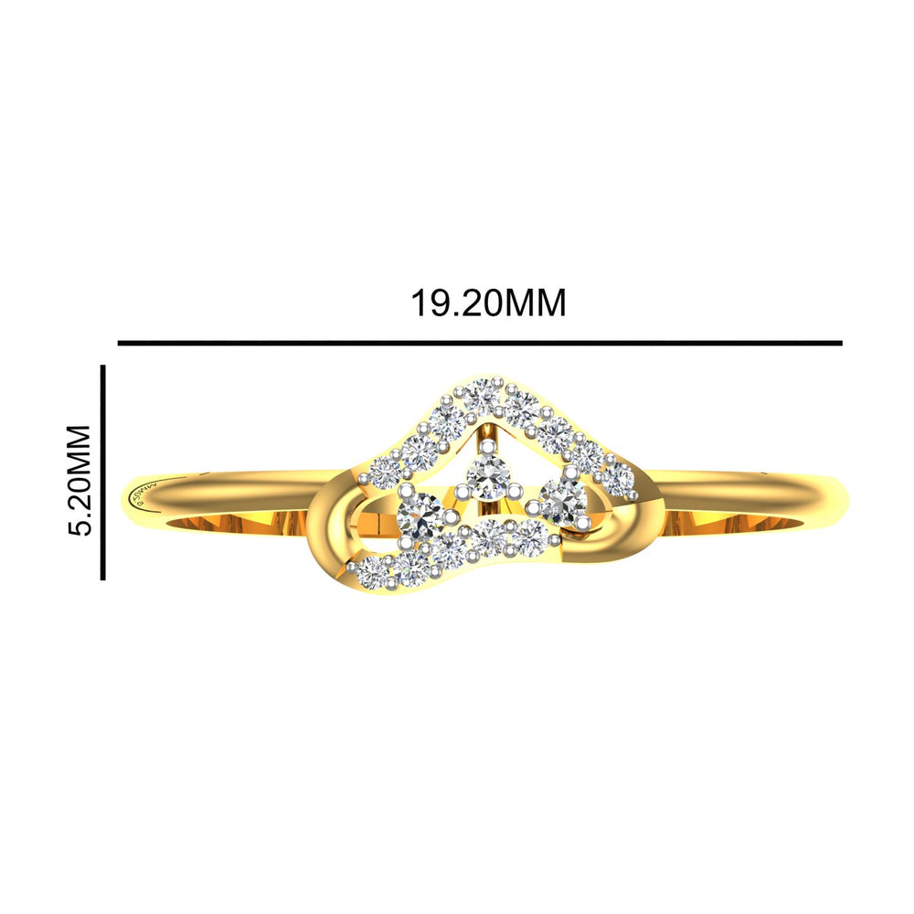Trillion Shield Diamond Ring