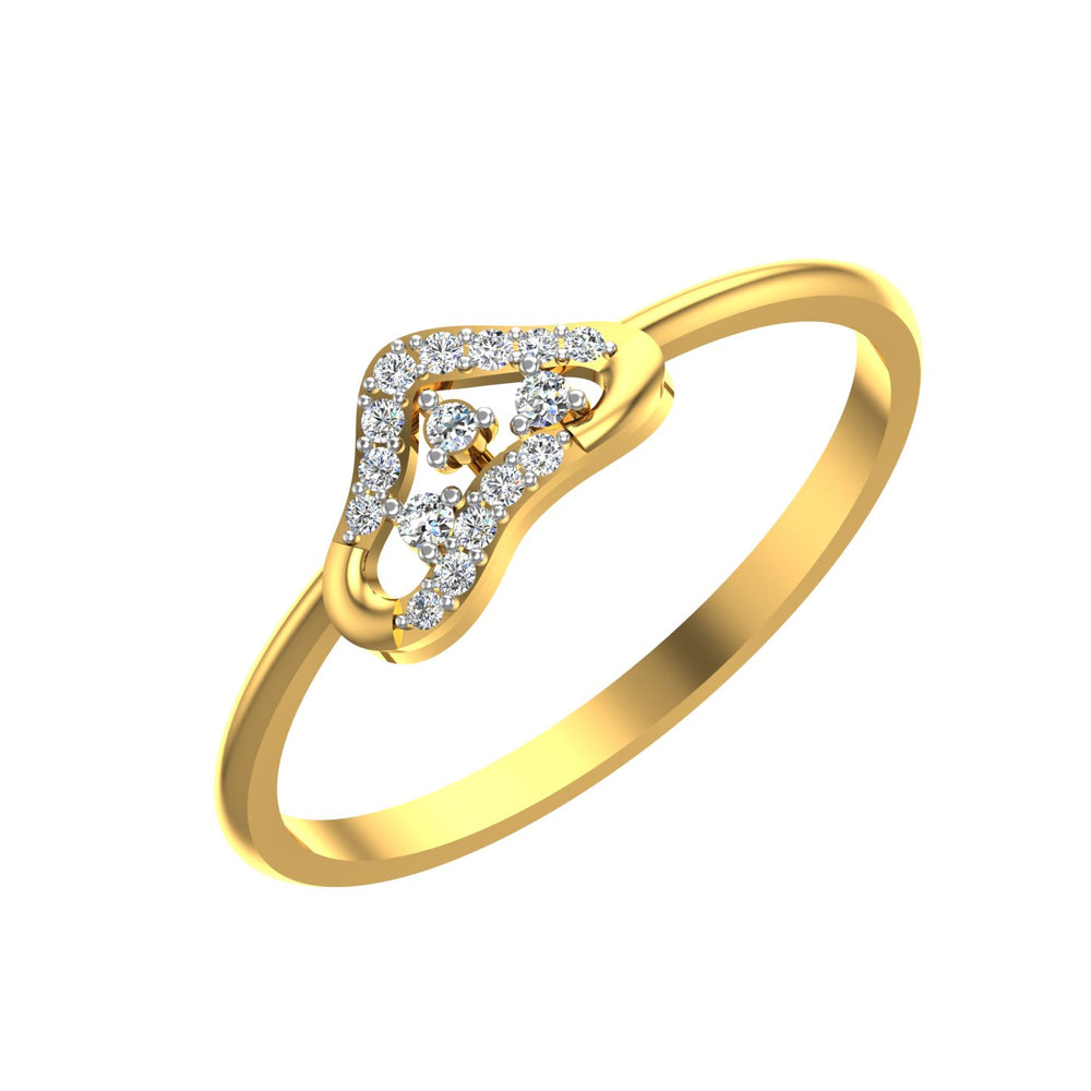 Trillion Shield Diamond Ring