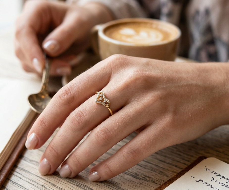 Trillion Shield Diamond Ring