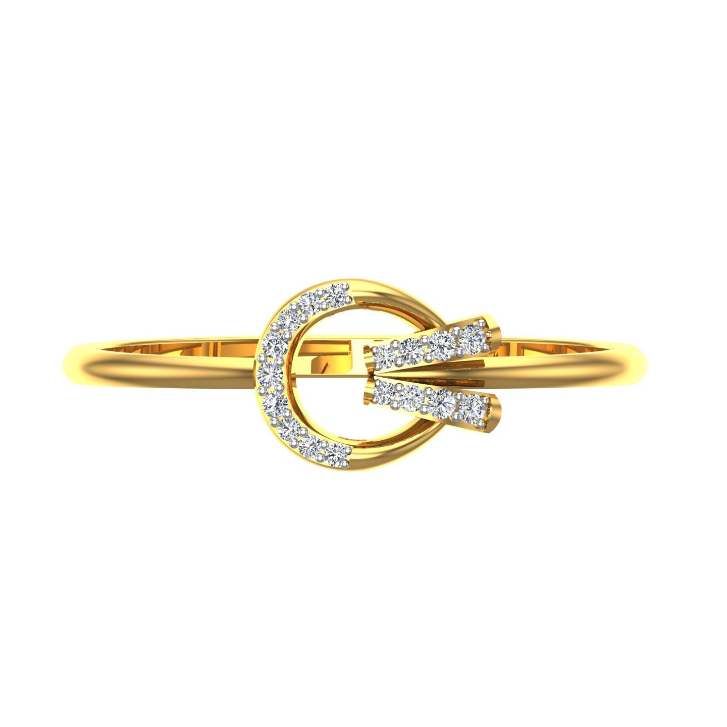 Geometric Interlock Diamond Ring