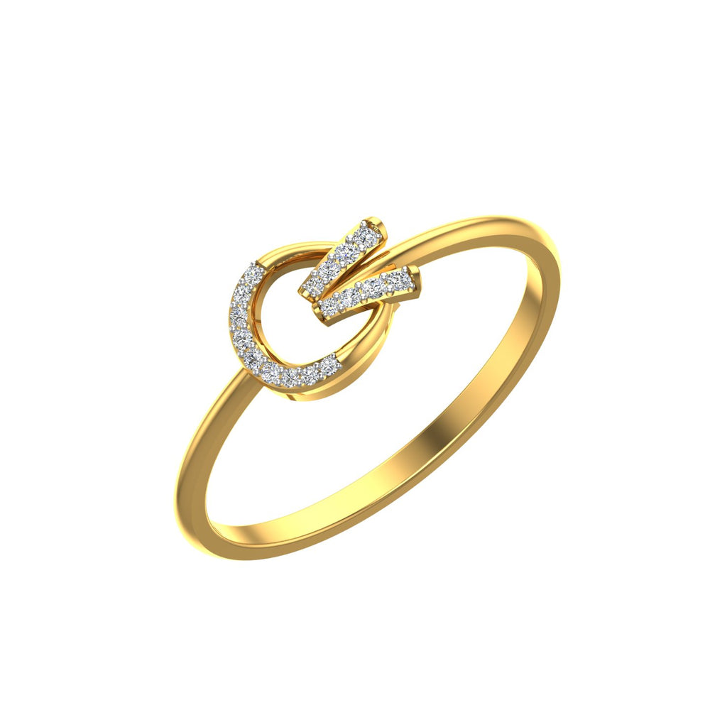 Geometric Interlock Diamond Ring