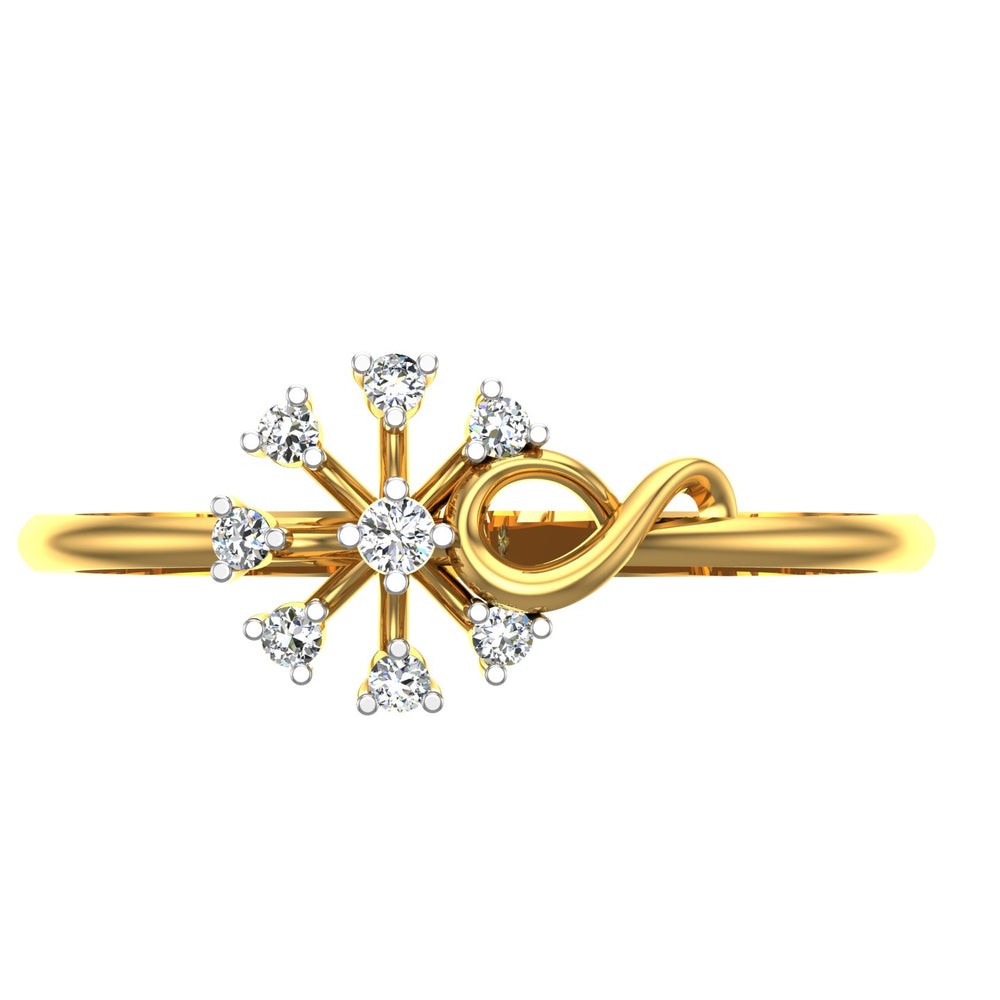 Radiant Starburst Flower Diamond Ring