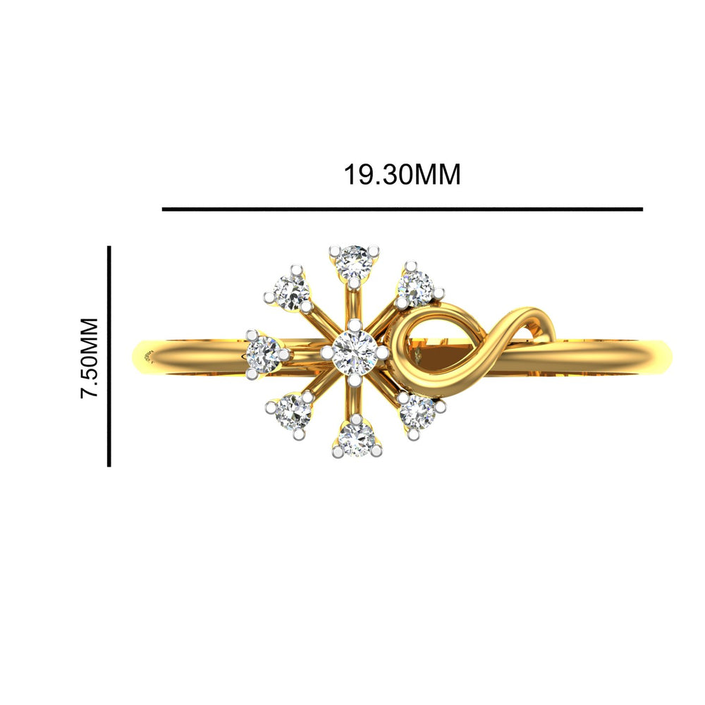 Radiant Starburst Flower Diamond Ring