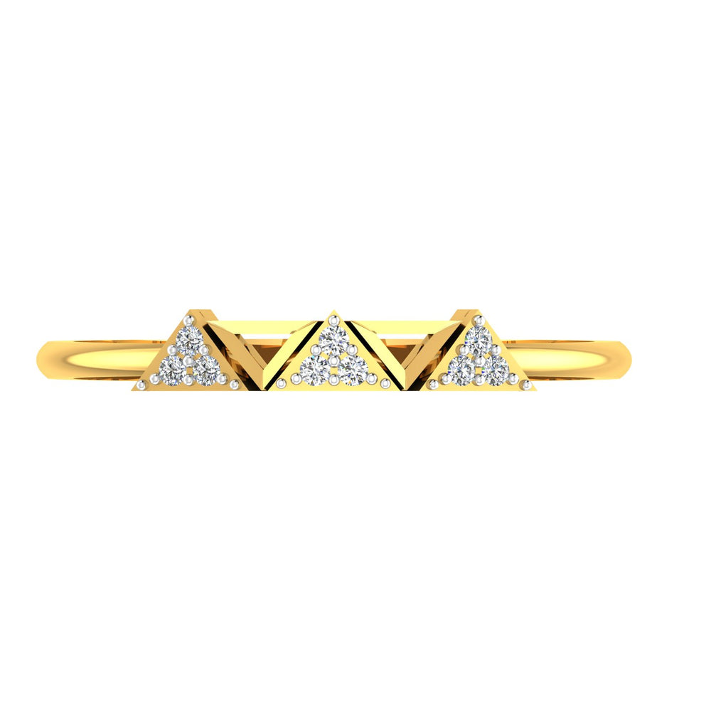 Golden Triangle Diamond Ring