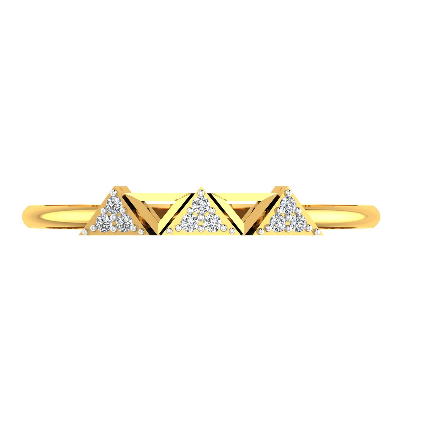 Golden Triangle Diamond Ring