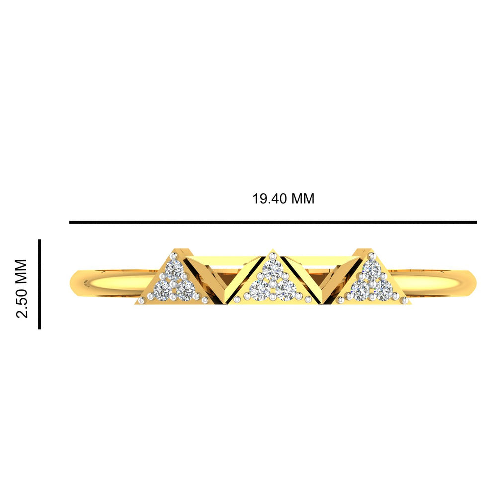 Golden Triangle Diamond Ring