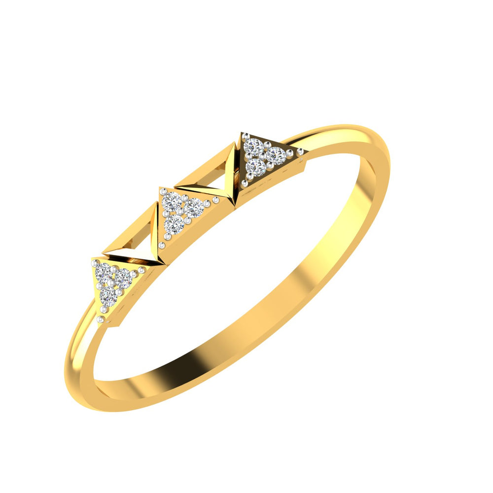Golden Triangle Diamond Ring