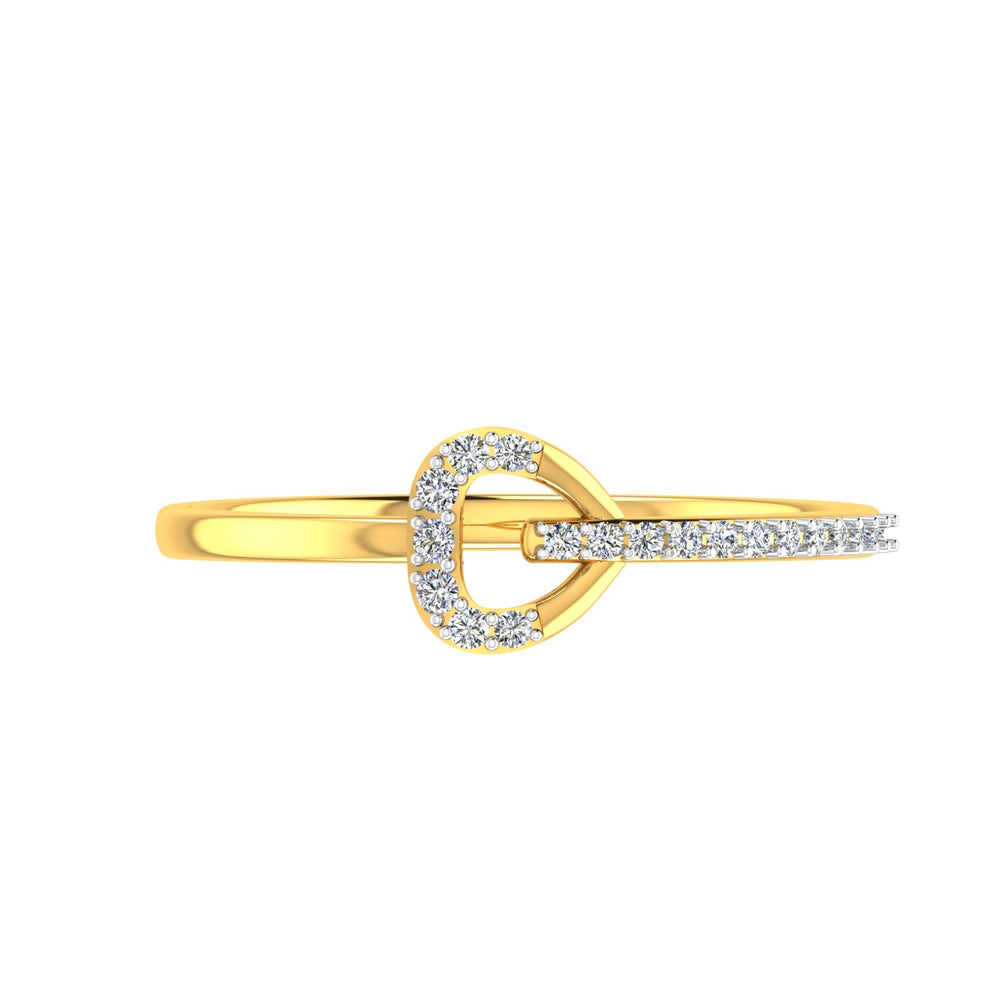 Heart Curve Diamond Ring