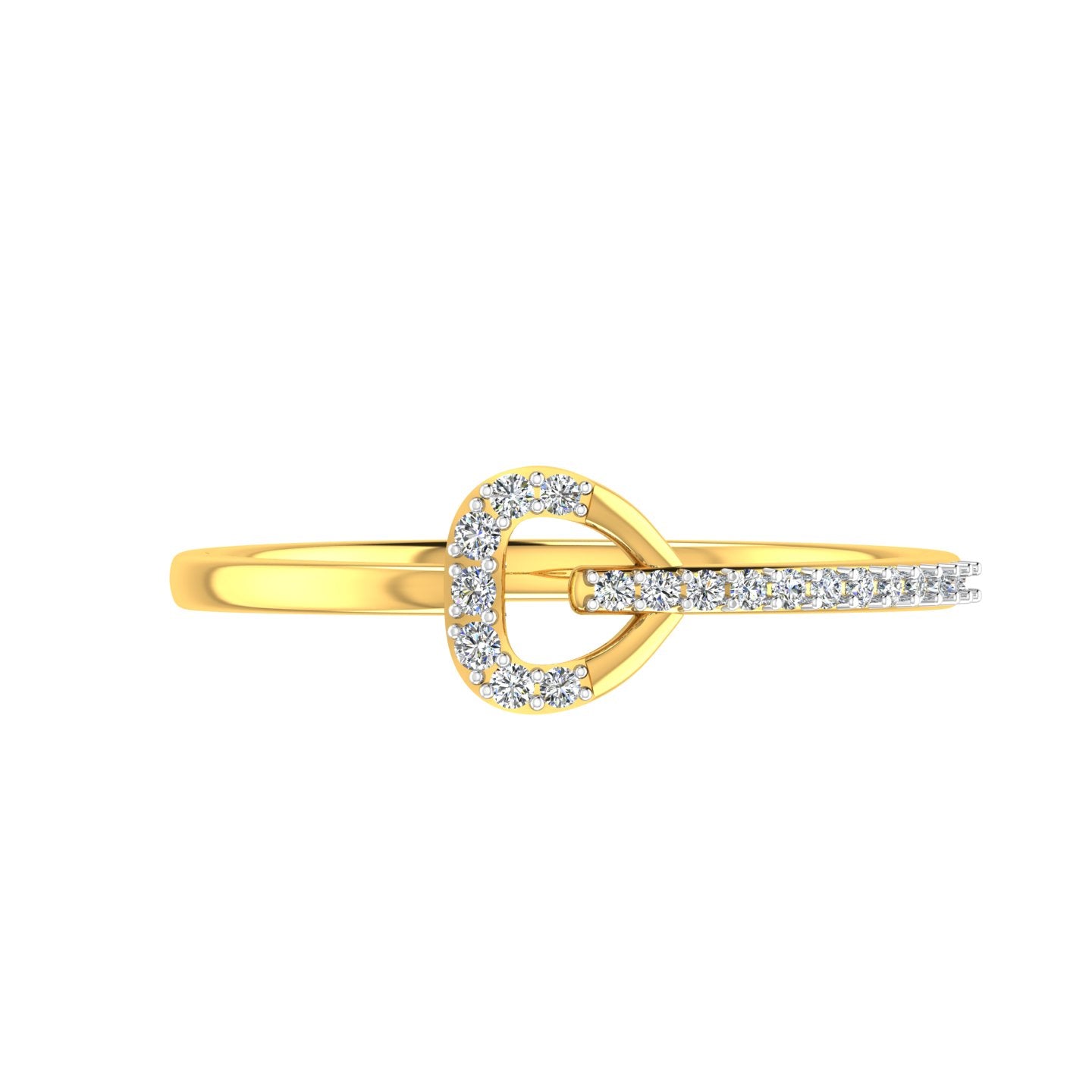 Heart Curve Diamond Ring