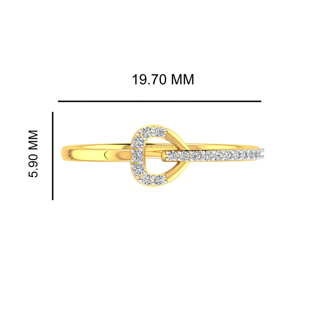 Heart Curve Diamond Ring
