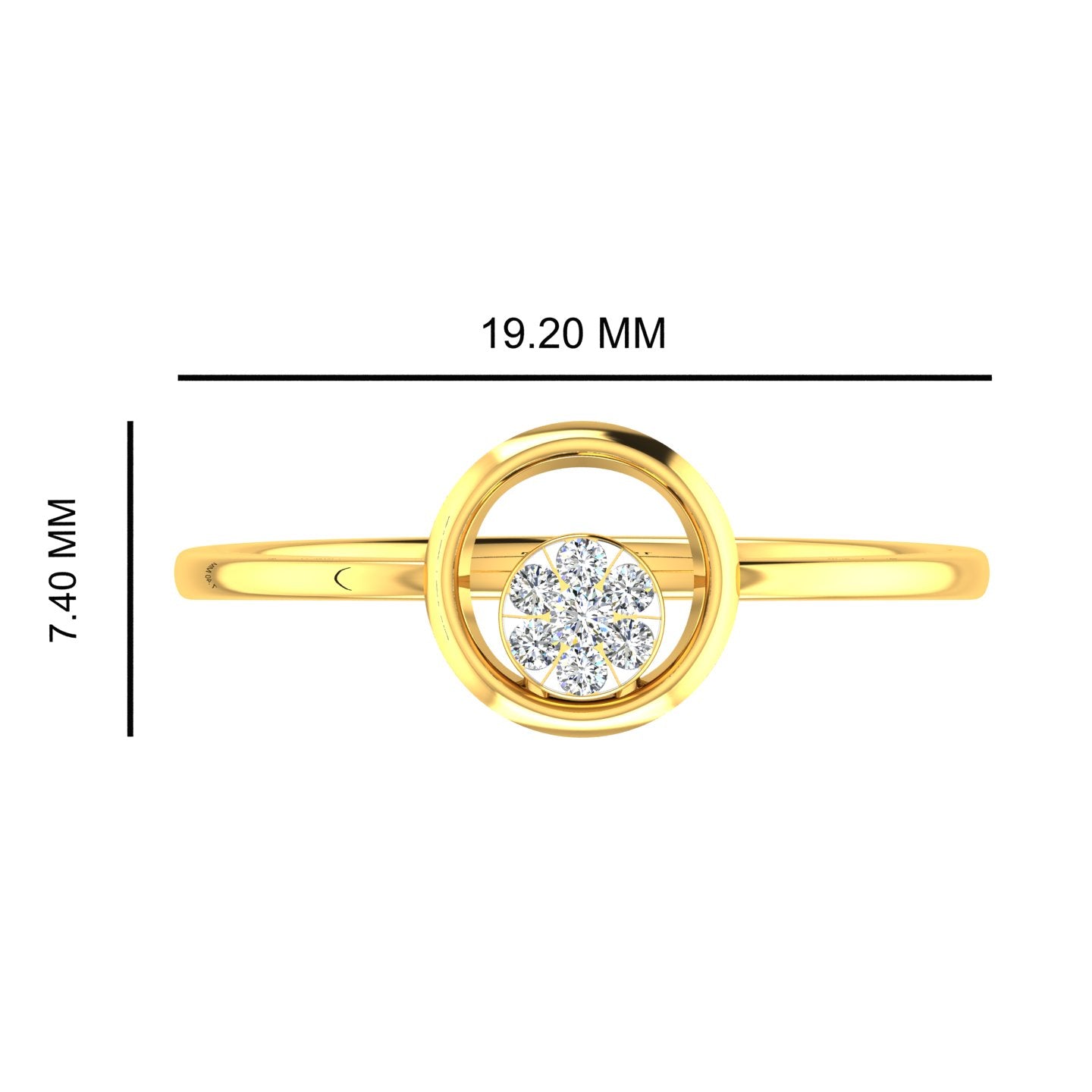 Golden Halo Diamond Ring
