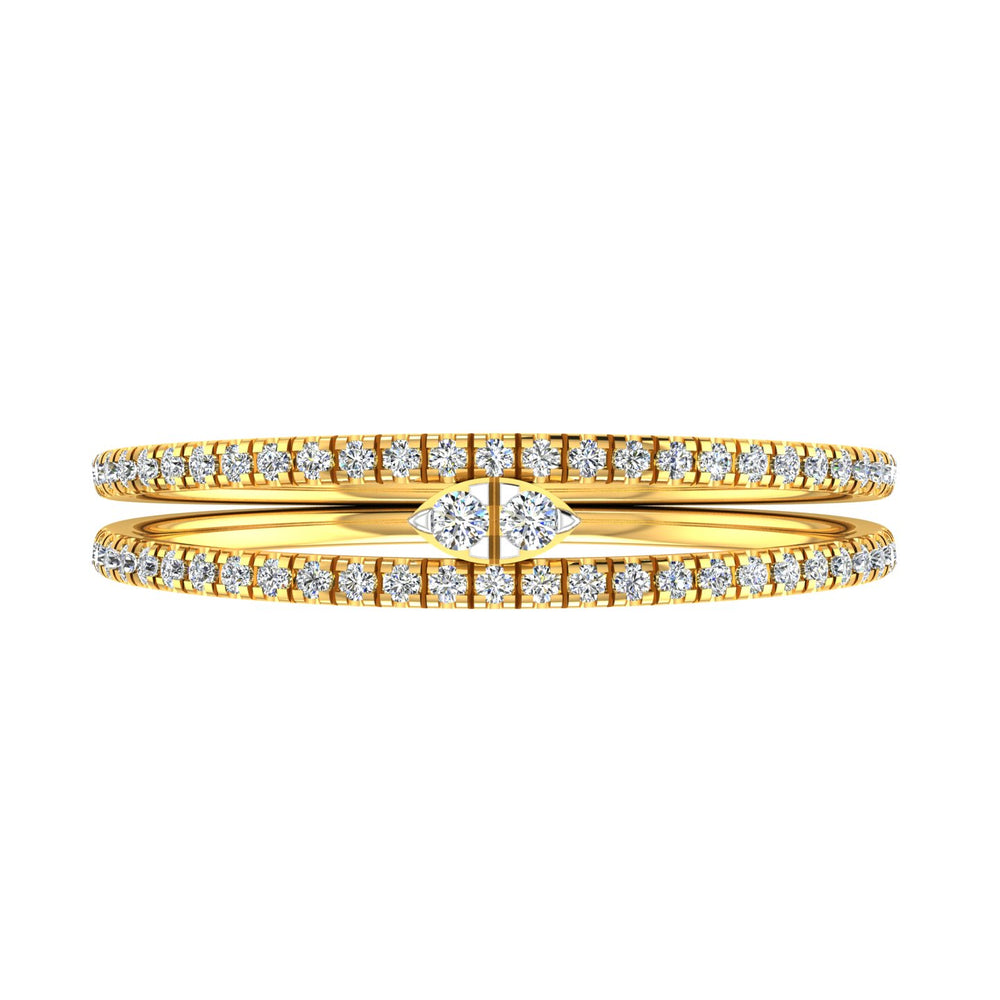 Twin Line Diamond Ring