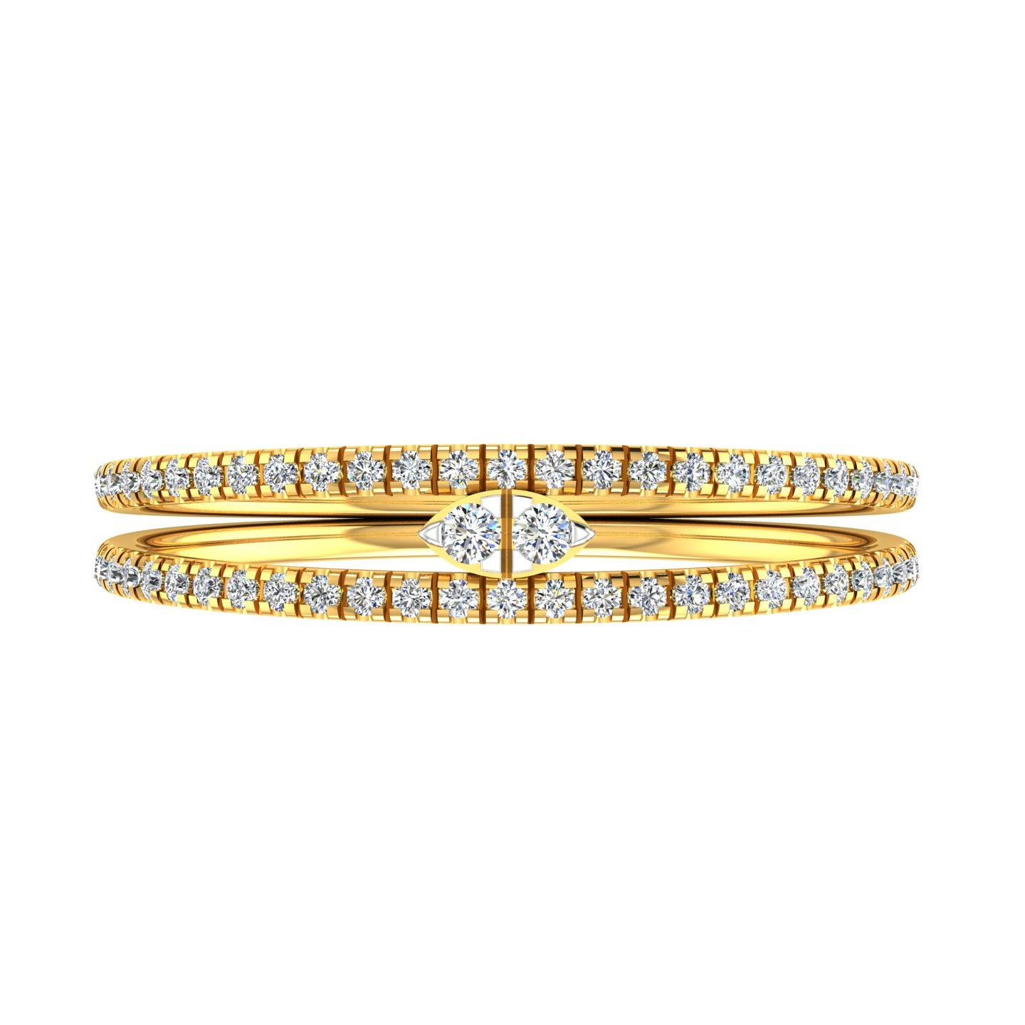 Twin Line Diamond Ring