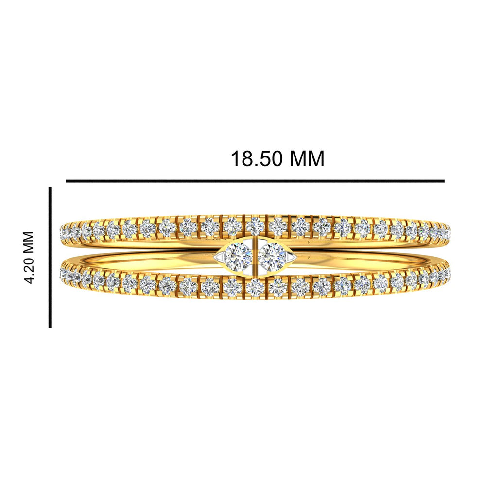 Twin Line Diamond Ring