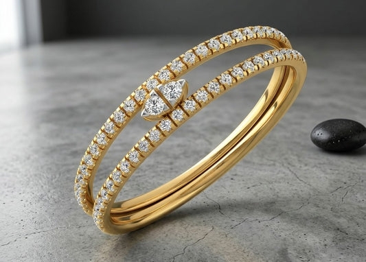 Twin Line Diamond Ring