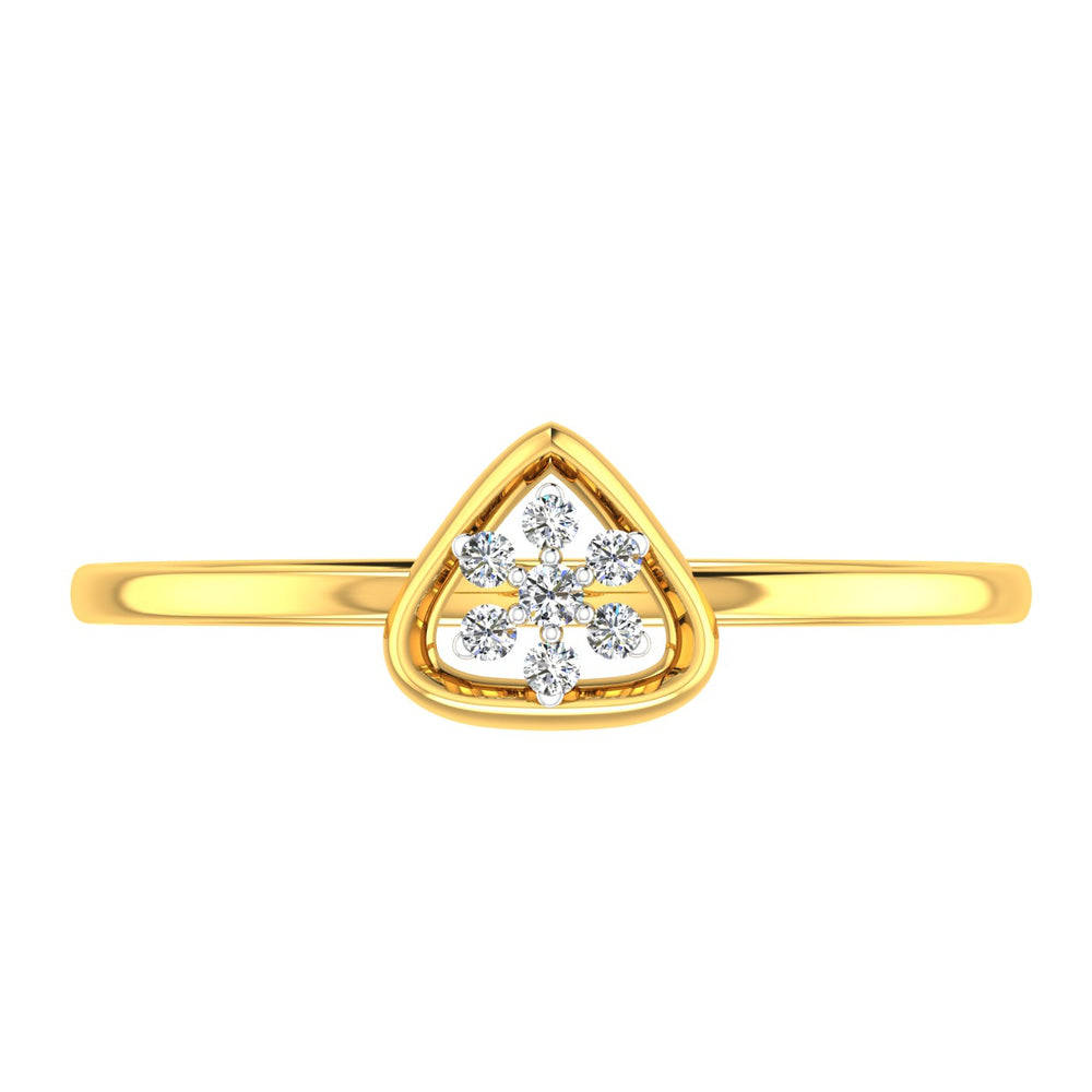 Trillion Floret Halo Diamond Ring