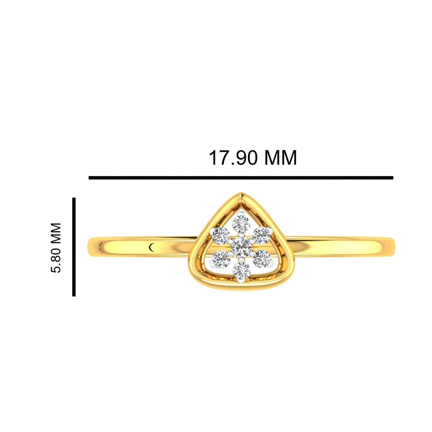 Trillion Floret Halo Diamond Ring