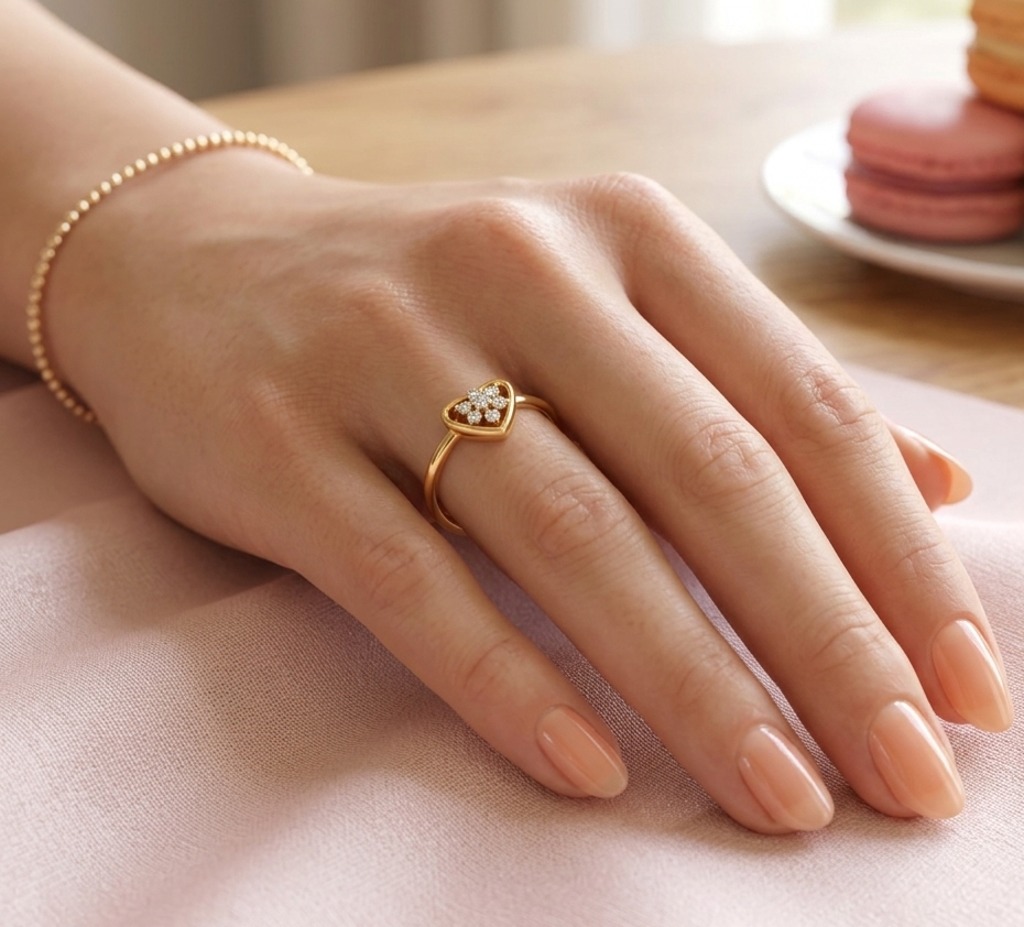 Trillion Floret Halo Diamond Ring