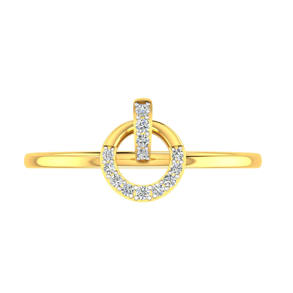 Power Orbit Diamond Halo Ring