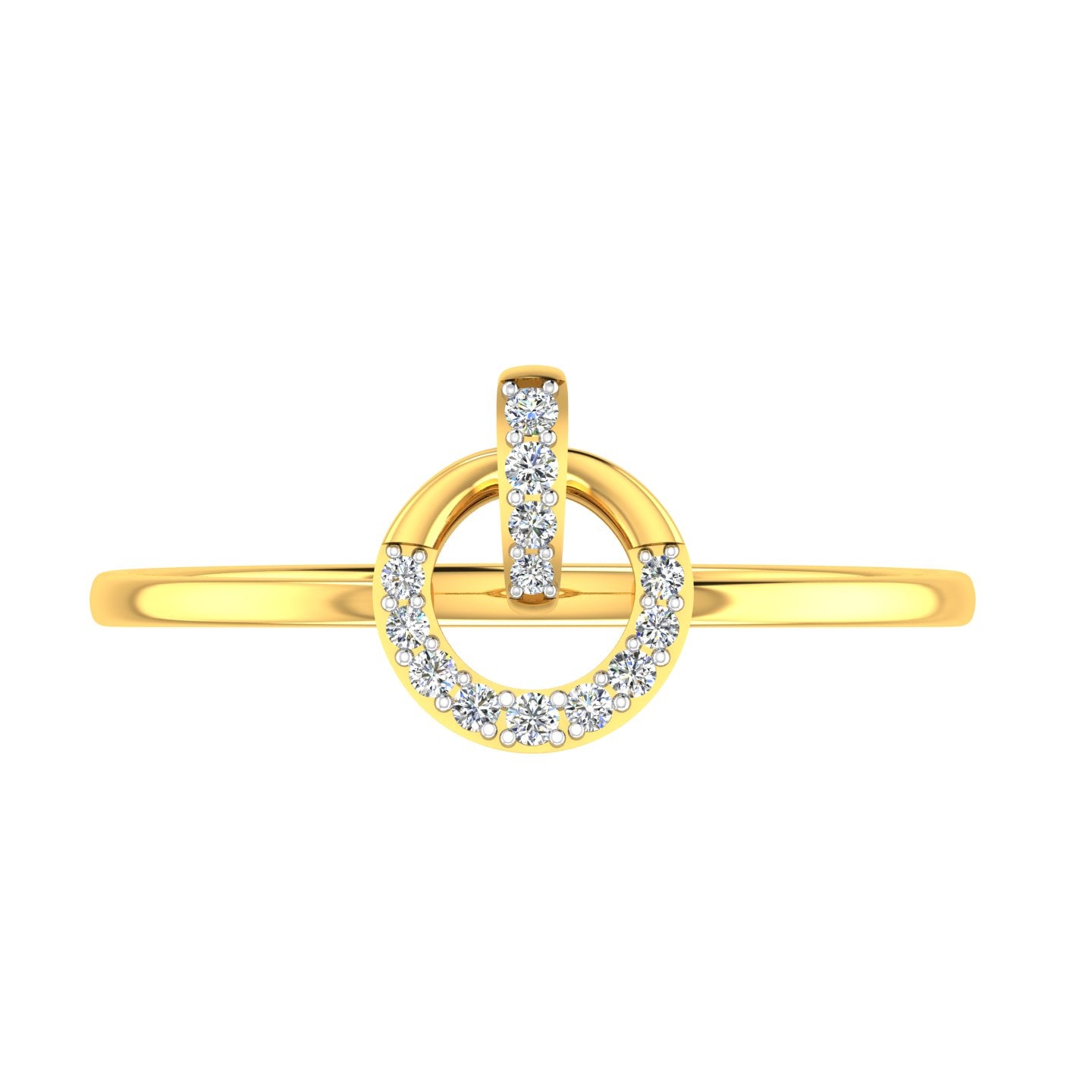 Power Orbit Diamond Halo Ring