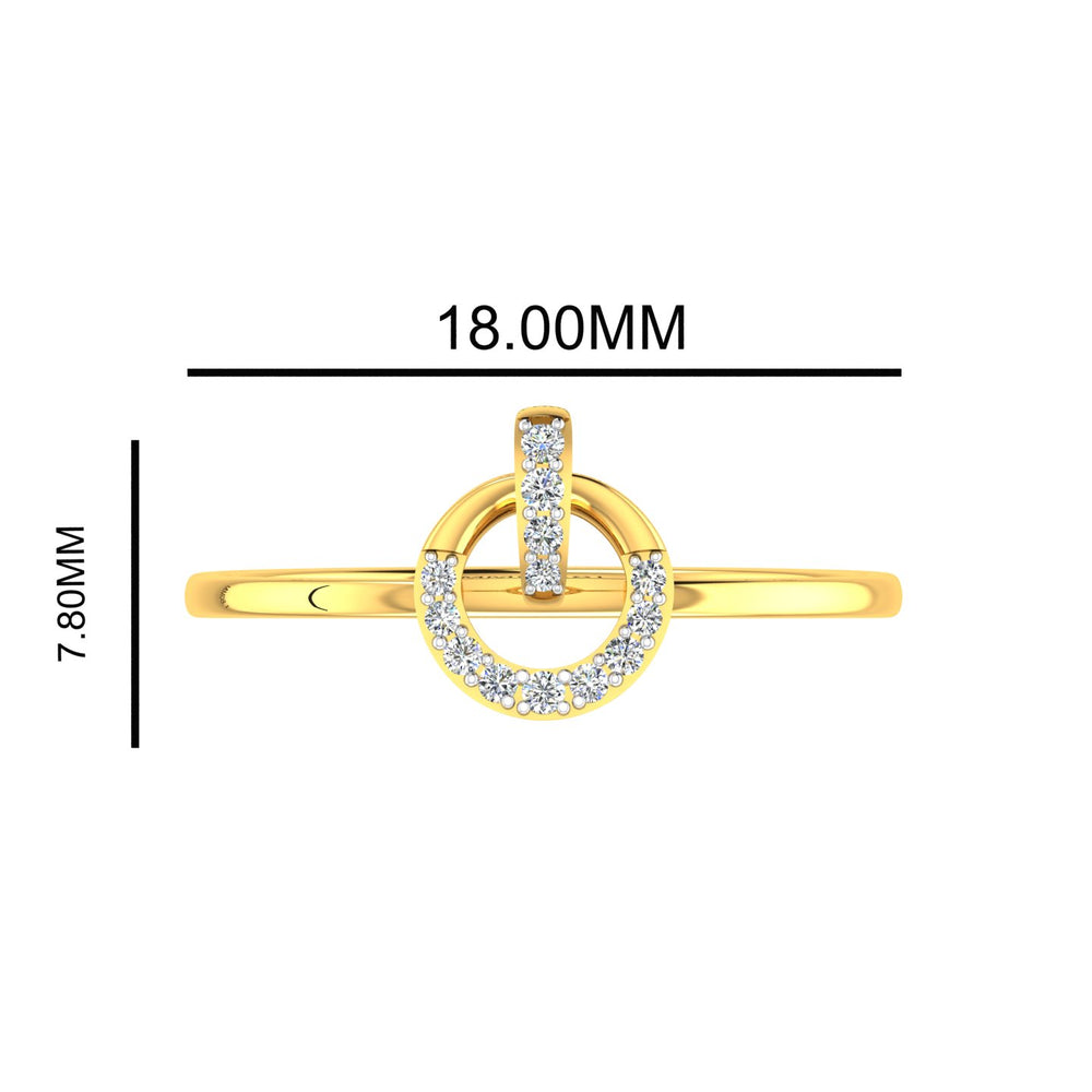 Power Orbit Diamond Halo Ring