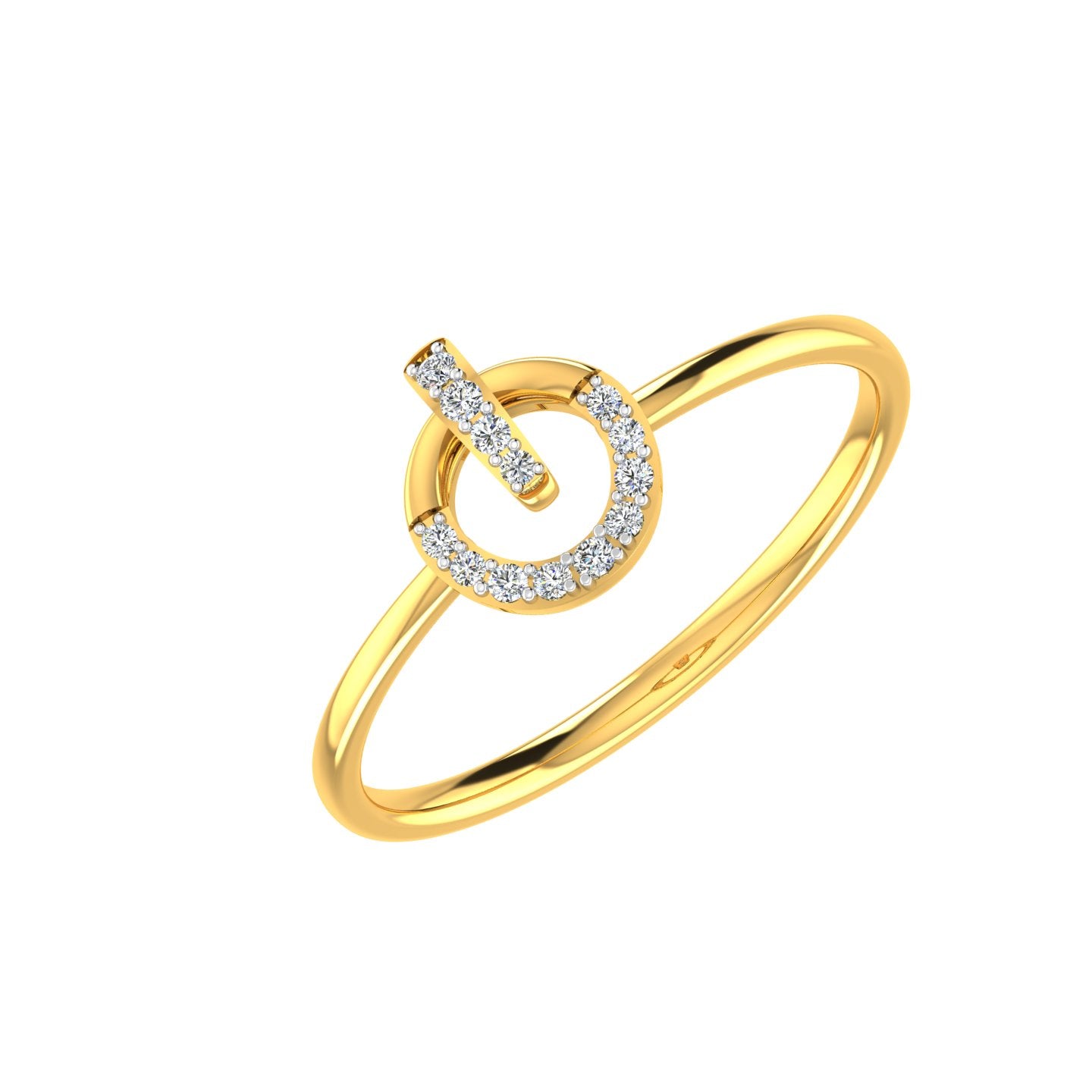Power Orbit Diamond Halo Ring