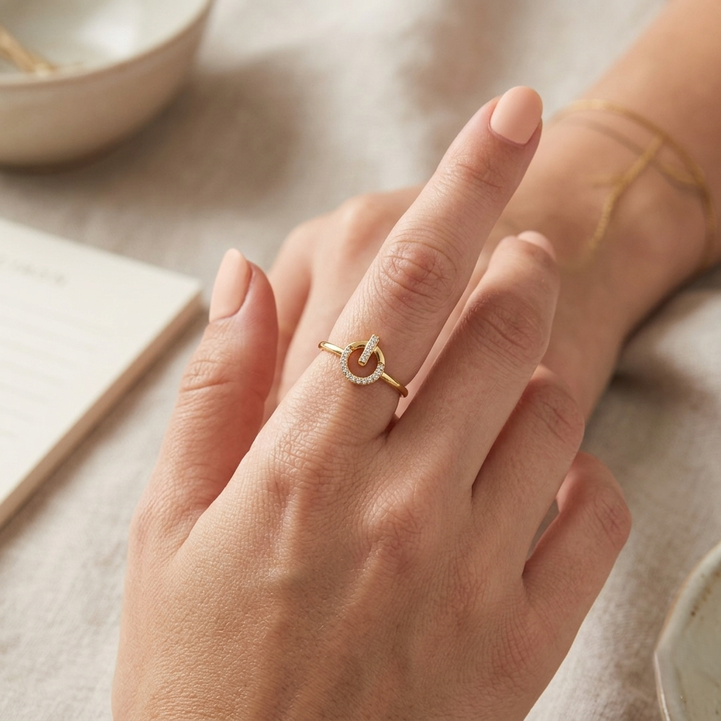 Power Orbit Diamond Halo Ring