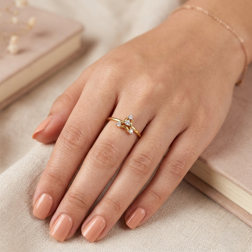 Dainty Marquise Crown Minimalist Ring